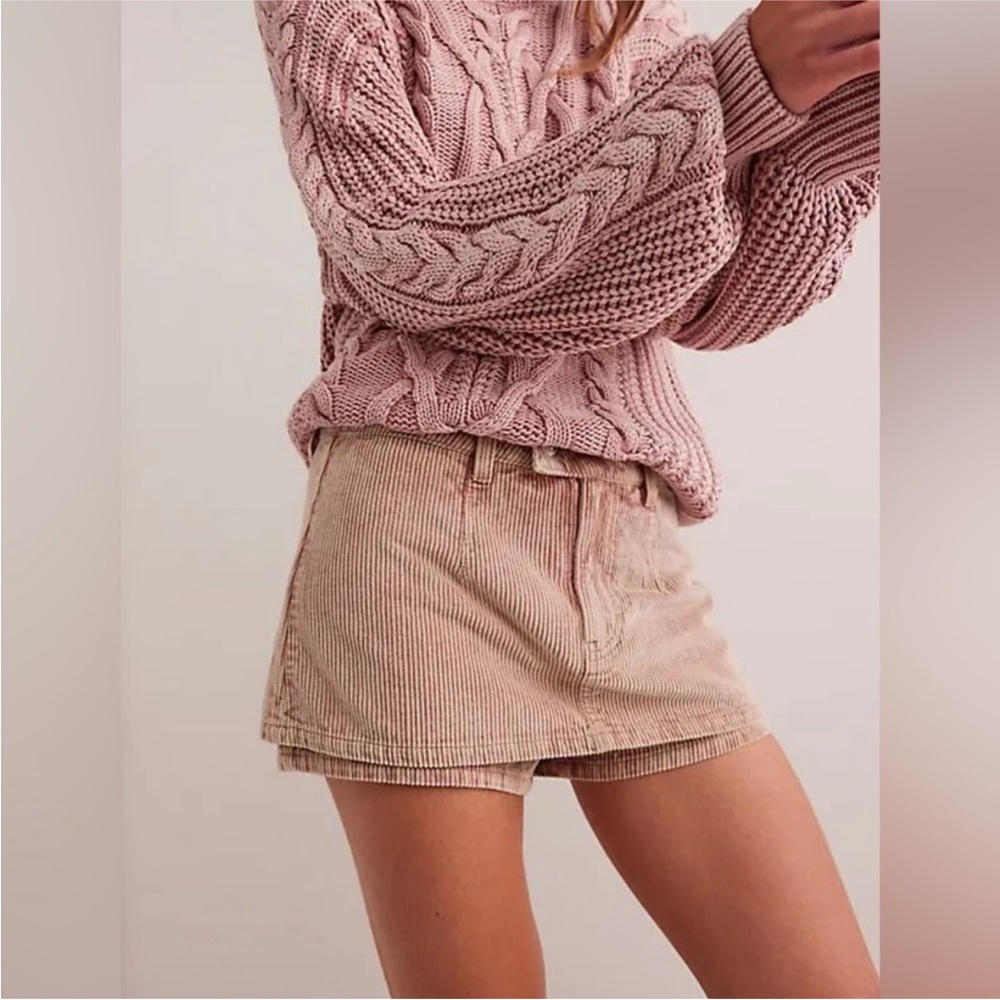 Free People We The Free NWOT Gala-Vanting Cord Low Rise Mini Skort